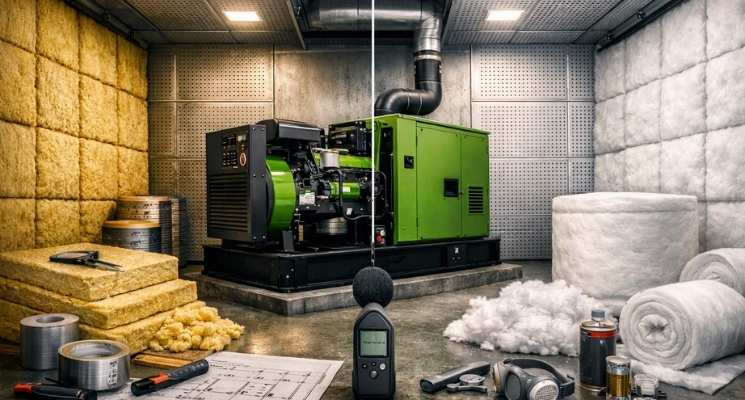 Cara Membuat Ruang Genset Kedap Suara Rockwool atau Glasswool