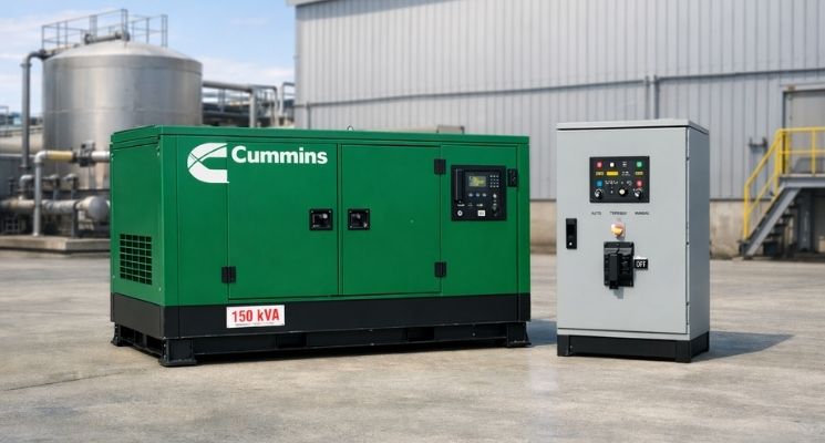 Harga Genset Cummins 150 kVA Silent + Panel ATS untuk Pabrik META