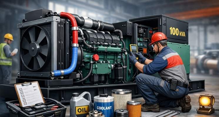 Perawatan Genset 100 kVA Jadwal Wajib agar Garansi Tidak Hangus