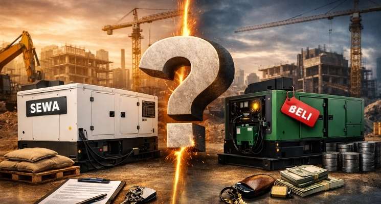 Sewa atau Beli Genset Proyek Konstruksi 6-12 Bulan Ini Kalkulasinya