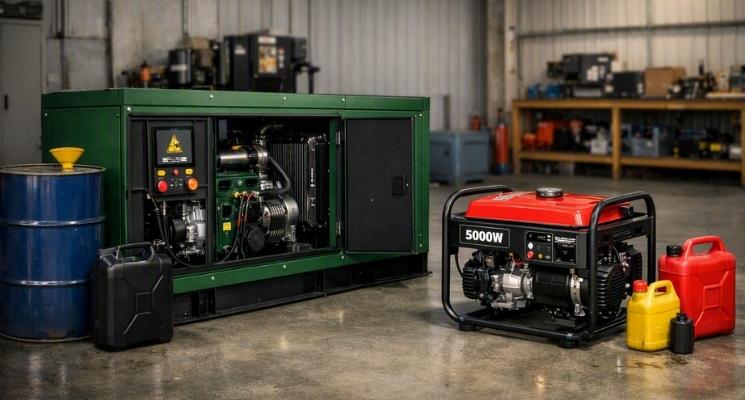 Genset Diesel 20 kVA vs Bensin 5000W Lebih Hemat Mana