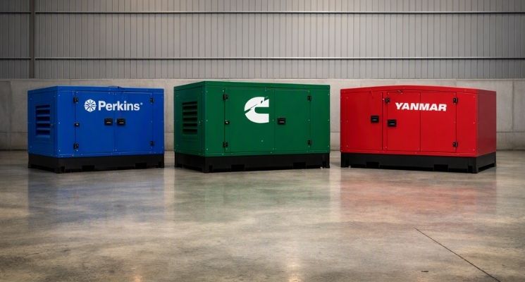Harga Genset Silent 20–100 kVA Perkins vs Cummins vs Yanmar