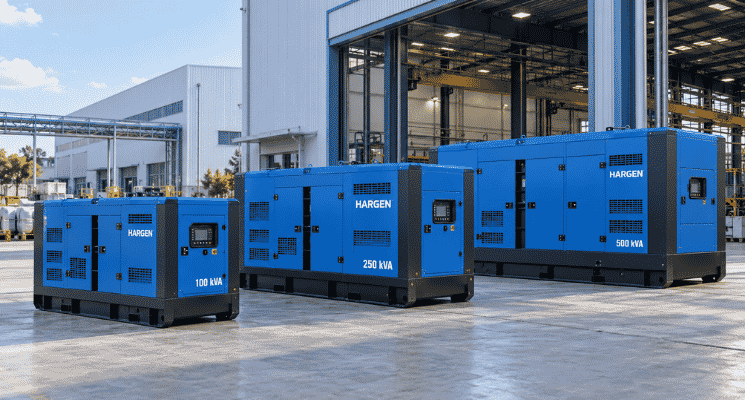 Cummins 100–500 kVA Pabrik, ISO 9001 HARGEN